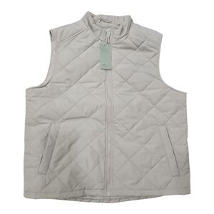 Women's Quilted Vest in Tan New‎ With Tags